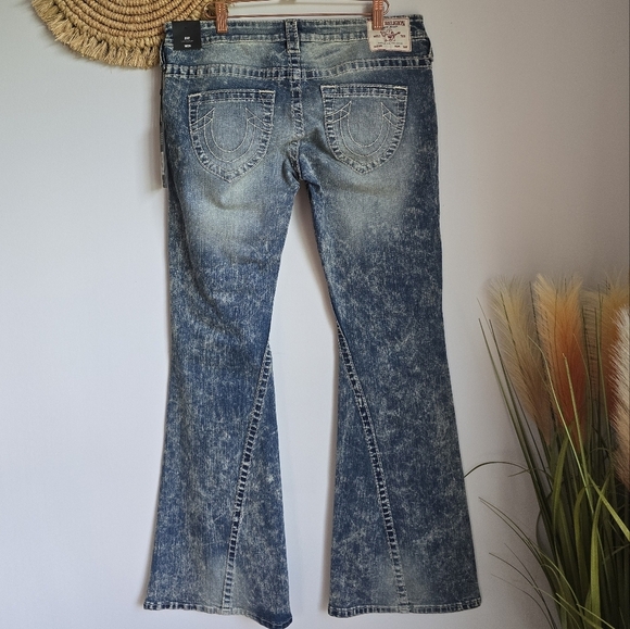 True Religion, New, Joey Big T Vintage Low-Rise Flare Stonewash Jeans Size 29 - Picture 7 of 11